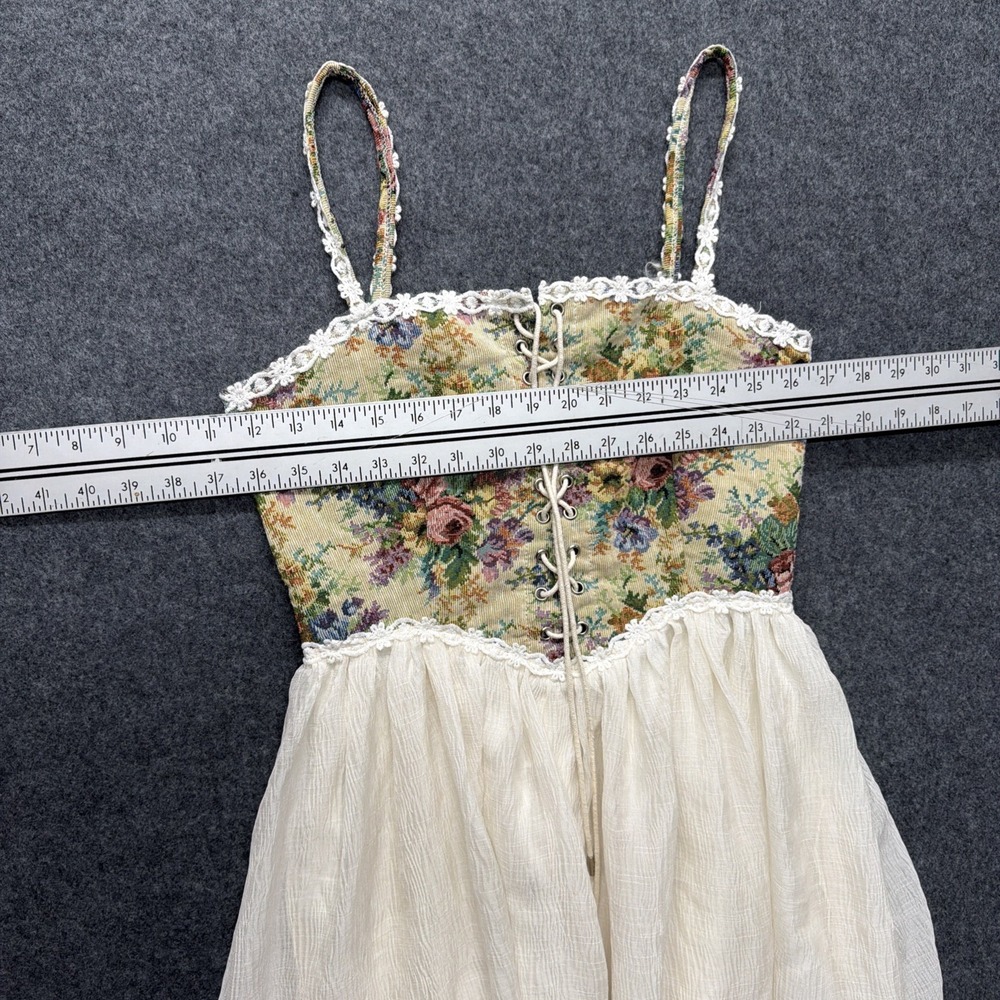 Cider Women's Small Renaissance Style Secret Garden Corset Mini Dress Tapestry - Picture 7 of 8